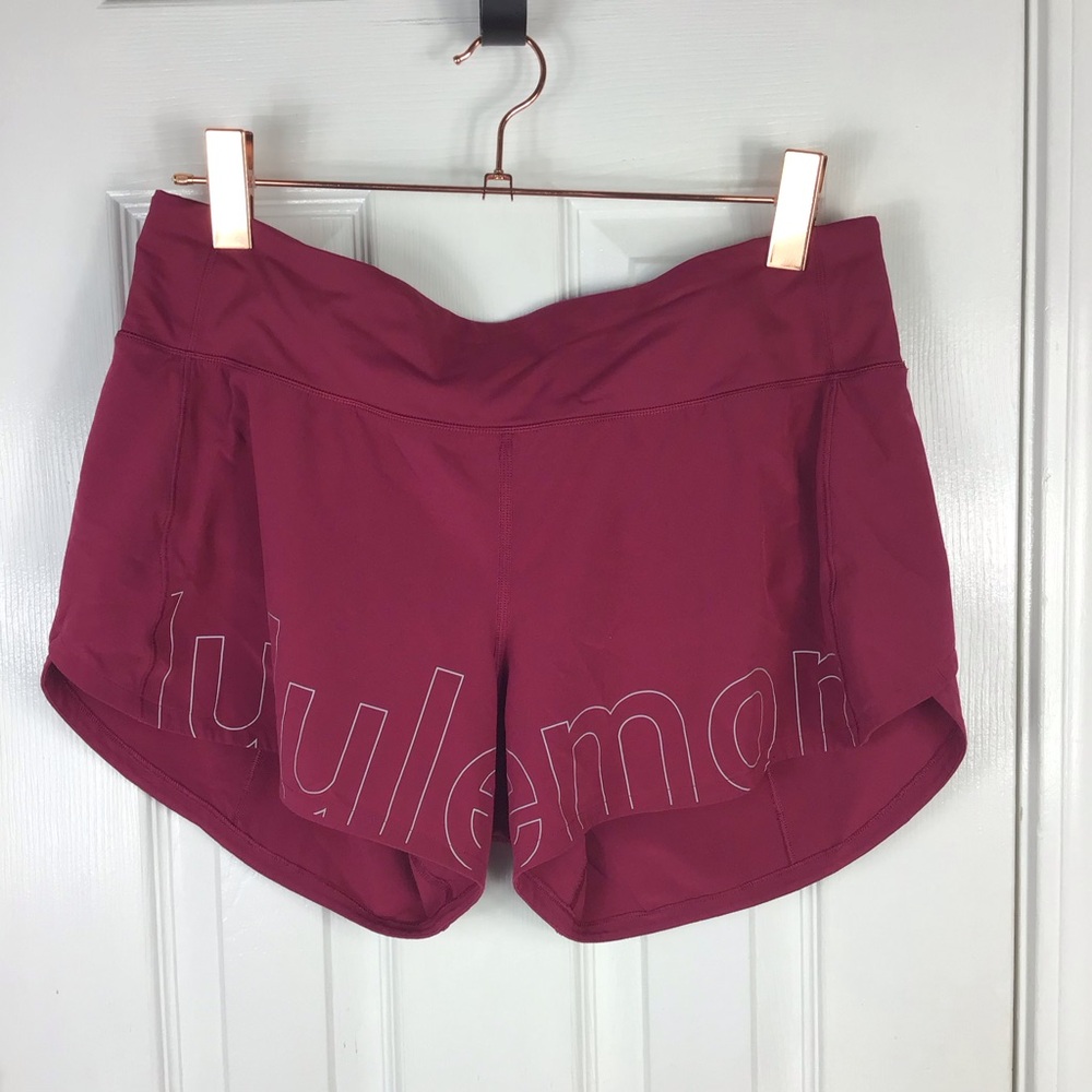 Lululemon Speed Up Mid-Rise Lined Short 4" Size 10
